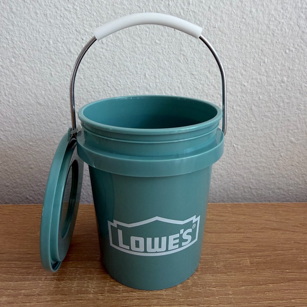 TEAL Lowe's Mini Bucket 0.4-quart with Lid NEW SHIPS TODAY TEAL